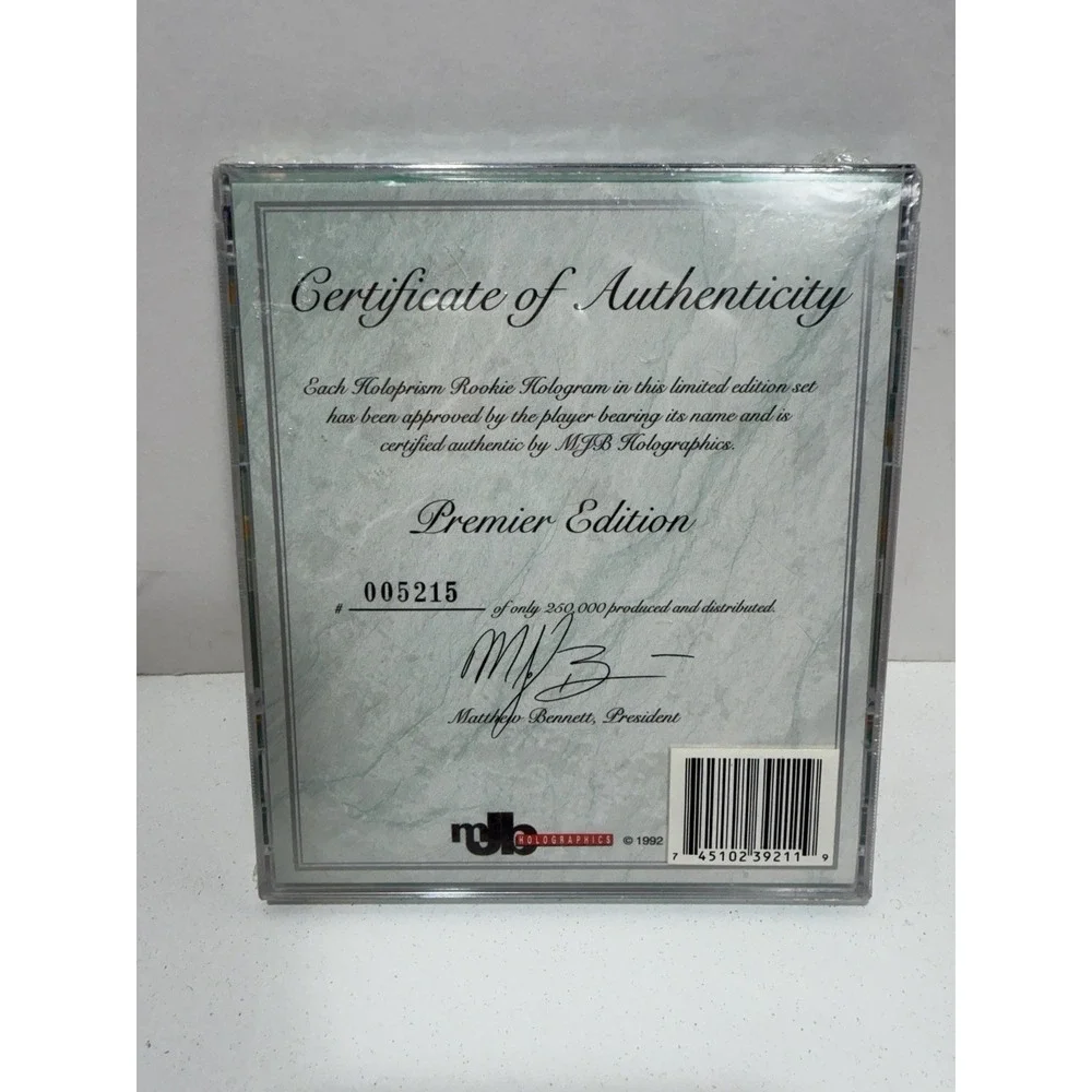 JEFF BAGWELL 1991 Rookie of the Year Special Collectors Edition Holoprism Sealed